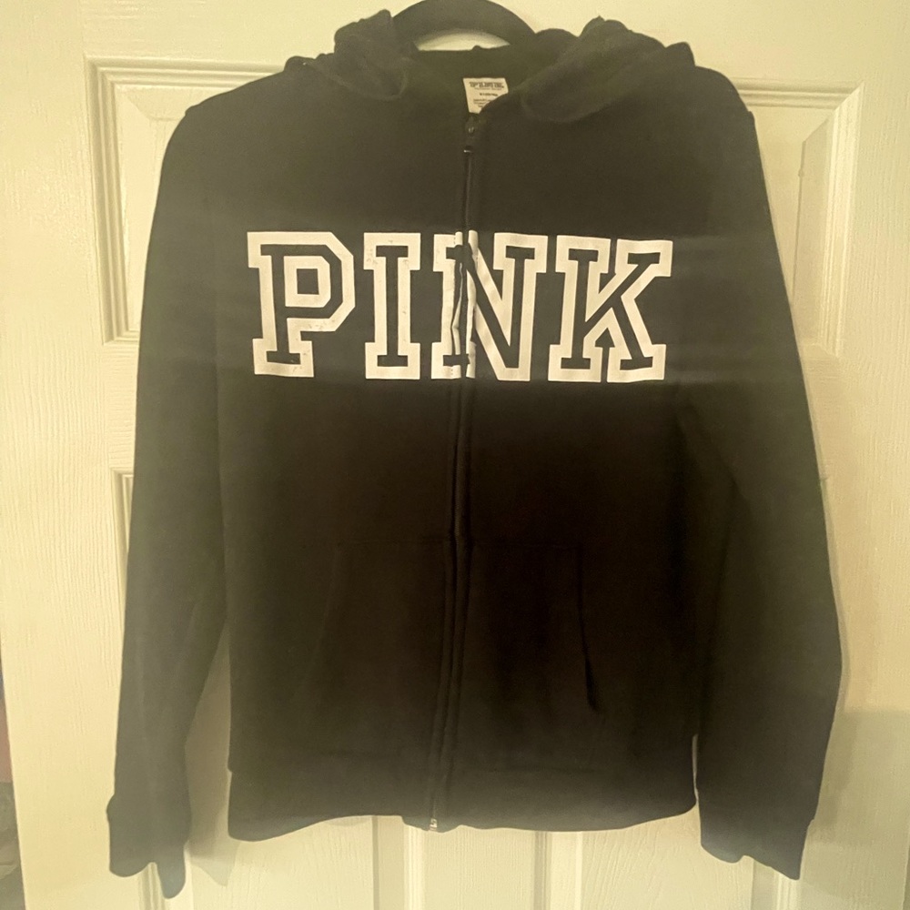 PINK zip up hoodie in EUC